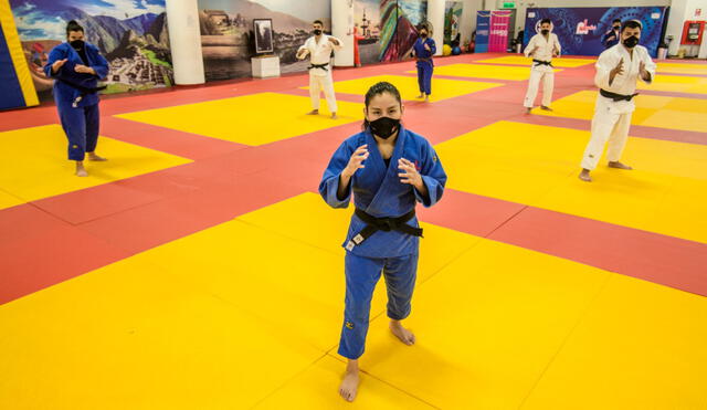 Una decena de judokas del equipo nacional ya volvieron a los entrenamientos. Lo hacen individualmente, en espacios de 16 metros cuadrados. Foto: John Reyes.