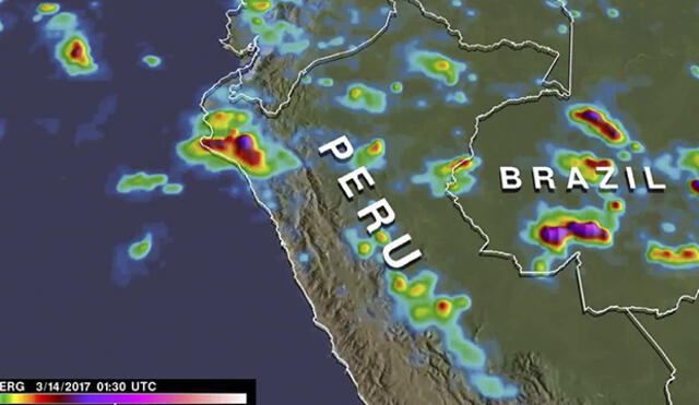 NASA emitió un reporte sobre las extremas precipitaciones en el Perú