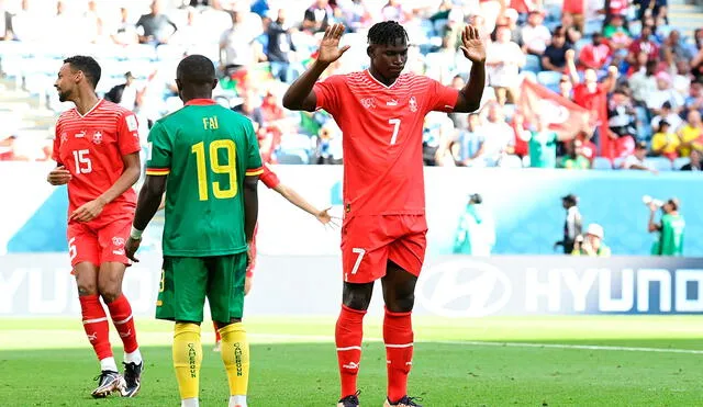 Suiza se adelanta en el marcador ante Camerún. Foto: SportsCenter