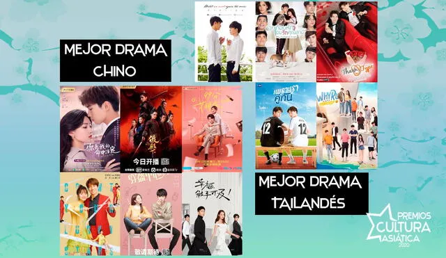 PCA 2020 - Mejor drama y artistas de China y Tailandia. Foto: composición LR