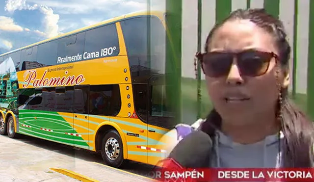 Se trata de 70 pasajeros que viajaban en un bus de la empresa Palomino. Foto: RedBus/ captura de América TV