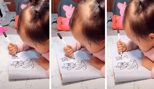 Facebook viral: niña impresiona con su talento al dibujar a la perfección unos gatos [VIDEO] 