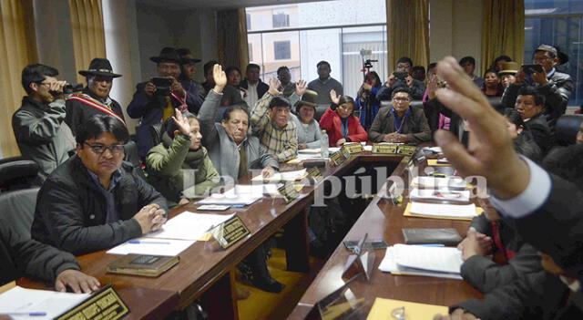 Consejo Regional de Puno optó por no acceder a 45 días de licencia a favor de Walter Aduviri.