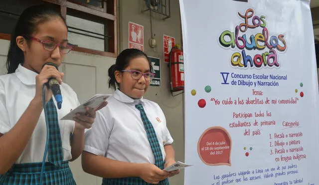 Más de 134 mil escolares participan de concurso nacional 'Los Abuelos Ahora'