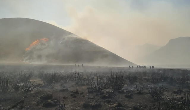 Incendio en el Valle de los Volcanes