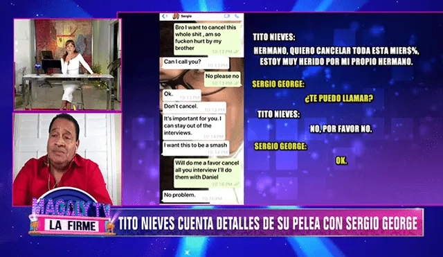 Tito Nieves habló sobre las diferencias que tuvo con el productor Sergio George. (Foto: Captura ATV)
