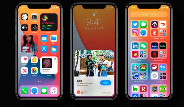 iOS 14 es el actual sistema operativo de varios iPhone. Foto: Apple