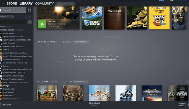 Así es el nuevo diseño de la biblioteca de Steam. Descubre cómo conseguirlo.