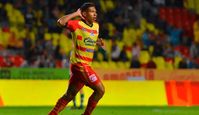 Edison Flores anotó un doblete para empatar, nuevamente, el partido de Morelia ante León por la Liga MX. | Foto: Imago7