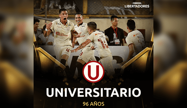 La Conmebol saludo a Universitario por su aniversario. Foto: Twitter Conmebol Libertadores.