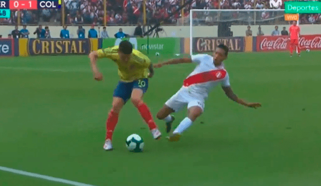 Perú vs. Colombia: Descomunal falta de Canchita Gonzáles contra James en amistoso fecha FIFA