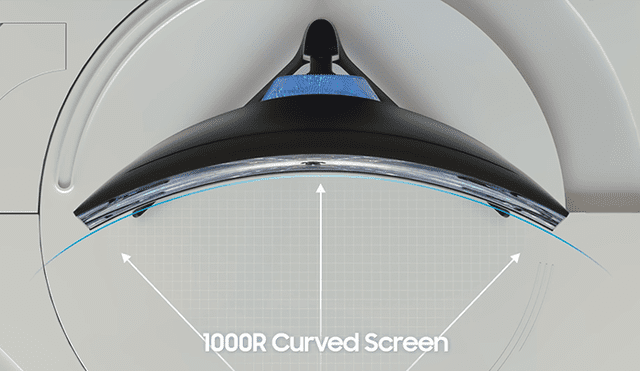 La curvatura del monitor Odyssey G7 es de 1000 milímetros.