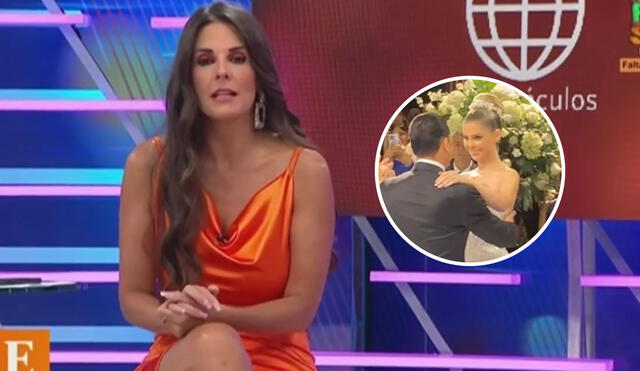 Rebeca Escribens habló en su espacio de espectáculos por qué no estuvo en la boda de Brunella y Richard. Foto: América TV.