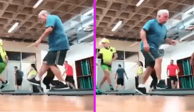 Facebook: anciano de 70 años sorprende con gran agilidad para realizar rutina de ejercicios [VIDEO]