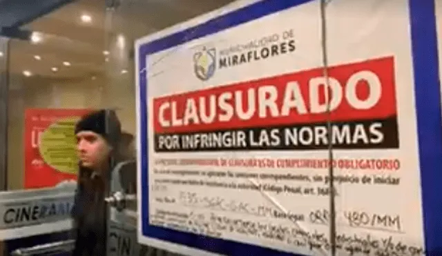 Municipalidad de Miraflores clausura el famoso cine El Pacífico