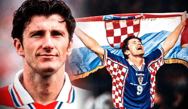 Davor Šuker fue el goleador del Mundial de  Francia de 1998. La rompió por completo con el seleccionado de Croacia. Foto: composición LR/Pinterest/AS
