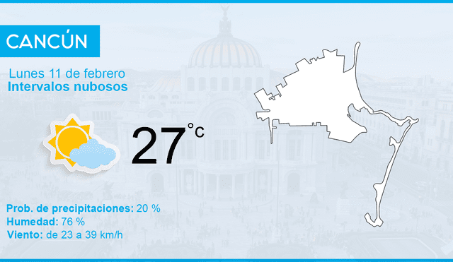 El clima en México hoy lunes 11 de febrero de 2019, según el pronóstico del tiempo