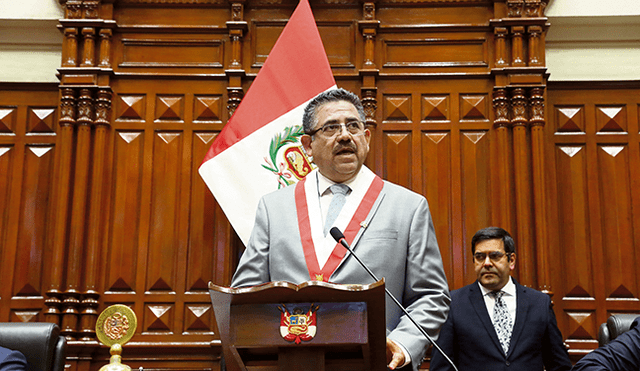 Legislativo. Presidente del Congreso, Manuel Merino.