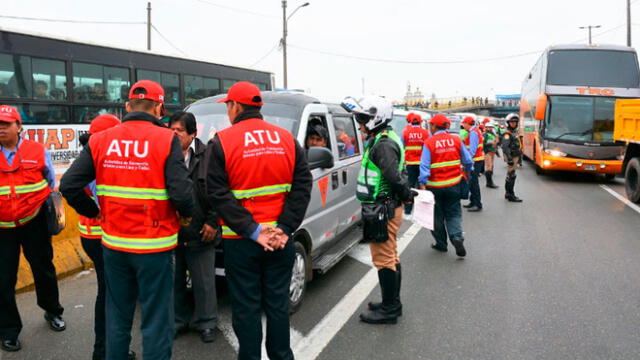 ATU realiza primera intervención de colectivos y transportes informales. Créditos: ATU.