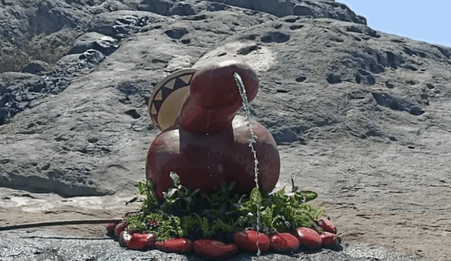 Esta escultura ha generado la atención de la población en La Libertad. Foto: difusión