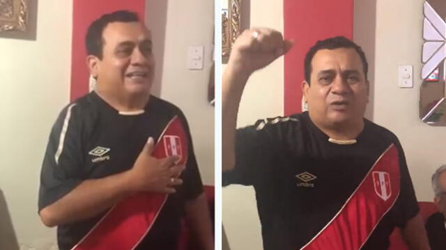 Perú vs. Australia: Tony Rosado entonó el himno nacional fiel a su peculiar estilo