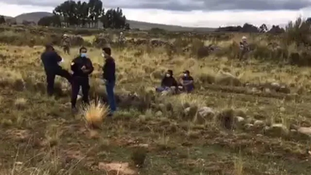 Extranjeros fueron capturados por los comuneros en Yunguyo, Puno. Foto: Red de Salud Yunguyo.