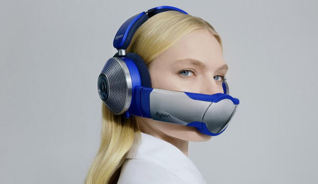 Así lucen estos auriculares con el purificador de aire. Foto: Dyson