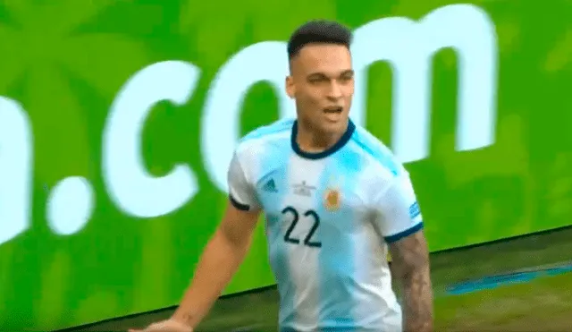 Argentina vs Qatar: gol de Lautaro Martínez en la Copa América 2019. Foto: Captura de video