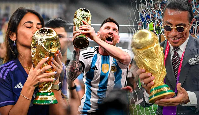 Lionel Messi consiguió su primera Copa del Mundo con la selección argentina. Foto: composición Jazmín Ceras/GLR