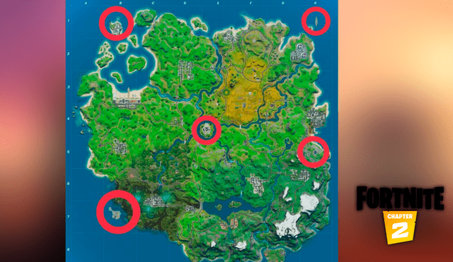 Todas las nuevas zonas en el mapa de la Temporada 2 en Fortnite Capítulo 2.