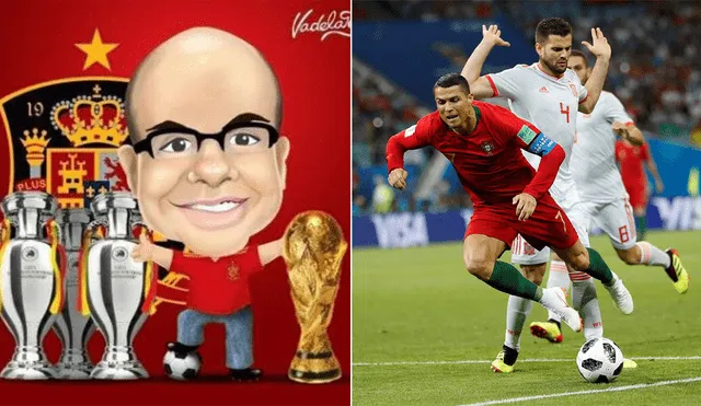 España vs. Portugal: así reaccionó Mister Chip tras el penal a Cristiano Ronaldo