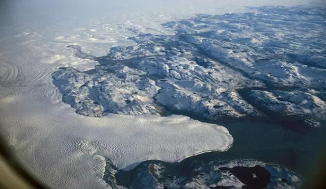 Groenlandia era visto así desde el aire en 1992 | Foto: Hannes Grobe, Alfred Wegener Institute for Polar