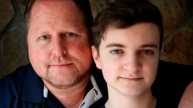 Dave Herzog junto a su hijo Jordan de solo 16 años. Foto: Boston Globe