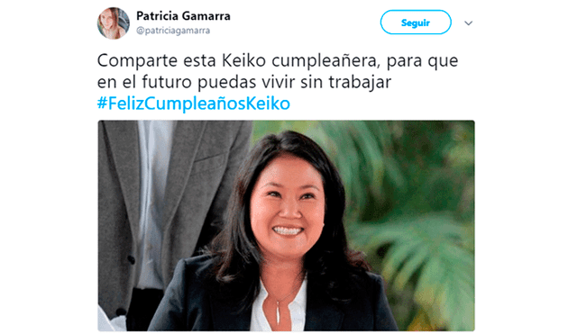 Twitter: Usuarios le dedicaron ingeniosos mensajes a Keiko Fujimori en su cumpleaños