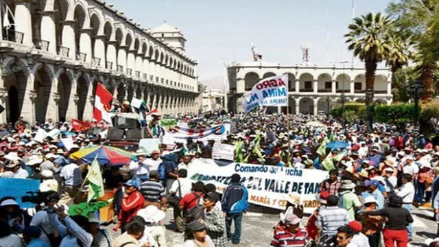 Anuncian medida de protesta en Arequipa.