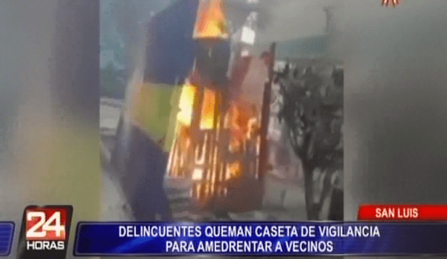 San Luis: delincuentes queman caseta de vigilancia [VIDEO] 