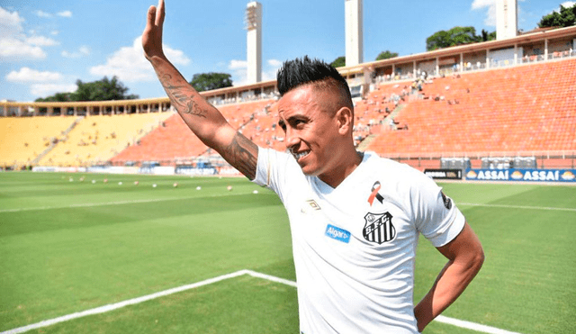 Christian Cueva casi anota un golazo en su debut con el Santos FC [VIDEO]