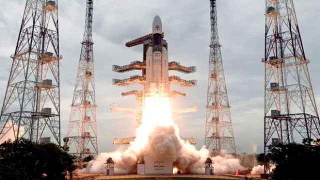 El despegue del cohete fue transmitido en vivo por las cadenas de televisión de India. Foto: ISRO.