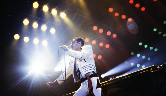 Freddie Mercury en concierto. Foto: Agencia AFP.