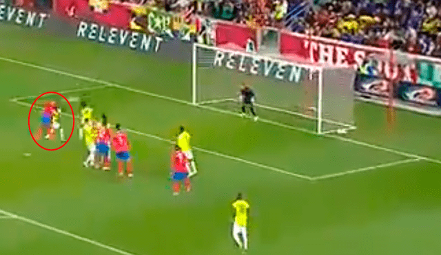 Colombia vs Costa Rica: Kendall Waston sorprendió en el área y marcó el 1-1 [VIDEO]