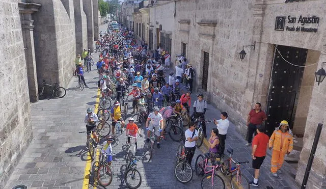 Mañana probarán calles que se utilizarán para crear ciclovías en Centro Histórico de Arequipa