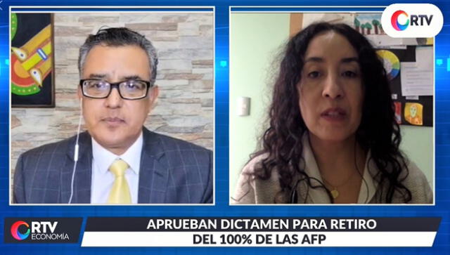 Giovanna Prialé entrevistada por Rumi Cevallos en RTV Economía.