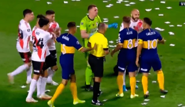 Ambos futbolistas fueron protagonistas de fuerte discusión, luego de una polémica jugada entre Franco Armani y Wanchope Ábila en área de River Plate.
