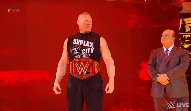 WWE: Brock Lesnar reapareció aplicando descomunal F5 a Jinder Mahal [VIDEO]