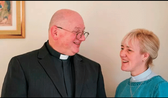 Ahora ella es capellana de un centro médico y Robert es vicario de la iglesia de Inglaterra. Foto: BBC News Mundo