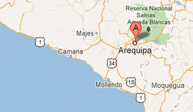 Arequipa: sismo de 3.9 grados fue reportado durante la madrugada