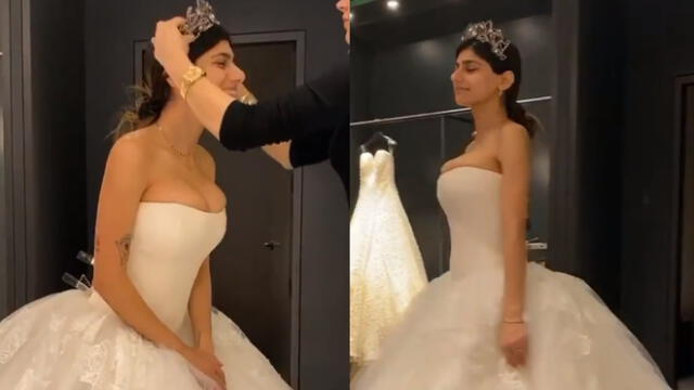 Instagram: Mia Khalifa causa revuelo al ostentar su atrevido vestido de novia