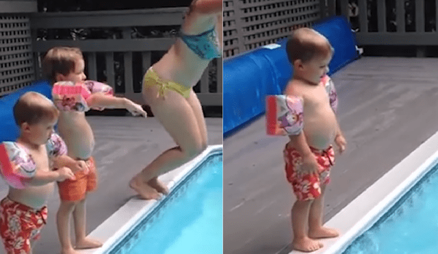 Facebook: mamá quiso enseñarles a sus hijos a nadar, pero se llevó una gran sorpresa [VIDEO]