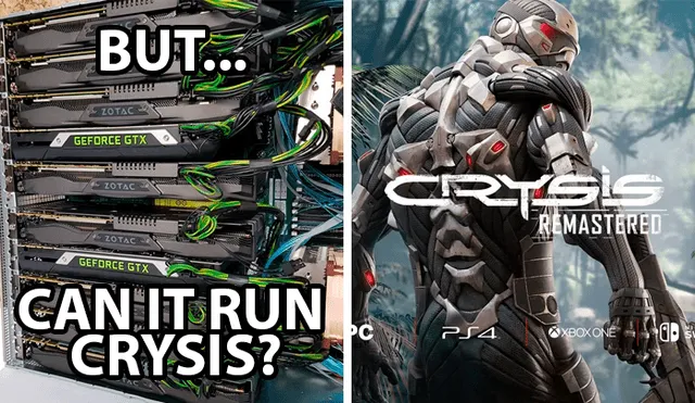 Crysis es muy popular en el mundo gaming por haber marcado un paradigma en cuanto a potencia de gráficos.