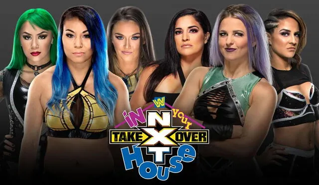 Tegan Nox, Shotzi Blackheart y Mia Yim vs. Candice LeRae, Dakota Kai y Raquel Gonzalez en NXT TakeOver In Your House. Foto: WWE